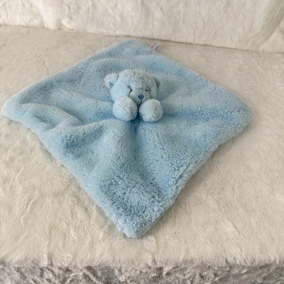 ebba aurora world baby blue bear Security Blanket Lovey plush fluffy fleece - Picture 2 of 6